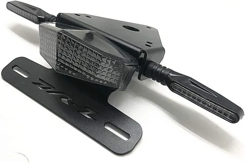Miniatura 9 de Soporte de matrícula, eliminador de guardabarros, organizador trasero, luces LED de freno y señal de giro para Suzuki DRZ400 S/SM DR-Z (Transparente)