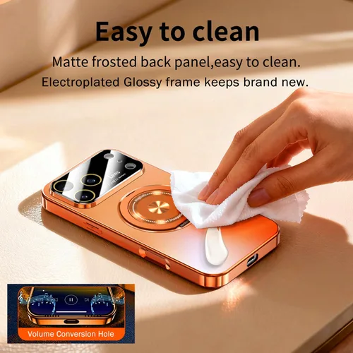 Miniatura 4 de Funda para iPhone 17 Pro Max con soporte magnético giratorio [cubierta de cámara integrada] [compatible con MagSafe] Funda delgada de protección a