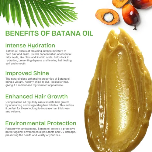 Miniatura 4 de Aceite de Batana para el Crecimiento del Cabello, 100% Puro - Aceite Orgánico Dr. Sebi de Batana de Honduras, Previene la Caída del Cabello, Elimina