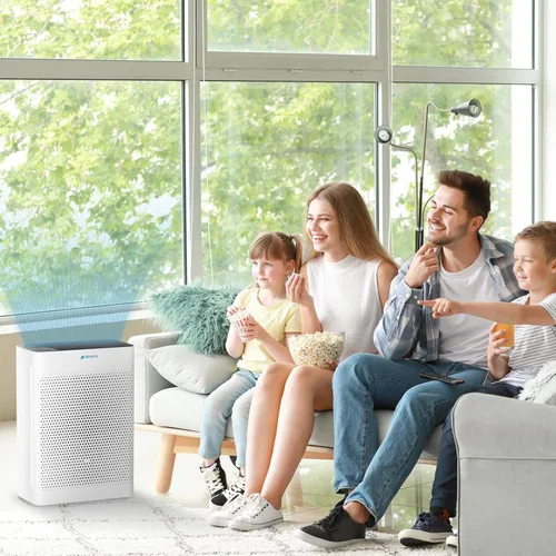 Miniatura 7 de HEYAXA Purificadores de aire para el hogar, habitación grande de hasta 2000 pies cuadrados con monitor de calidad del aire, recordatorio de filtro