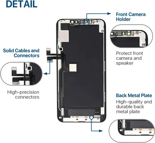 Miniatura 6 de Kit de reemplazo de pantalla para iPhone 11 Pro Max de 6.5 pulgadas, pantalla LCD 3D táctil Full HD, kit de reparación de montaje completo, adhesivo