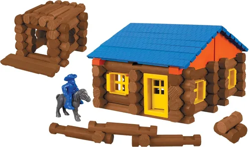 Miniatura 4 de LINCOLN LOGS - Cabaña de Oak Creek - 137 piezas - Troncos de madera real - Edades 3+ - Mejor set de regalo de construcción retro para niños/niñas