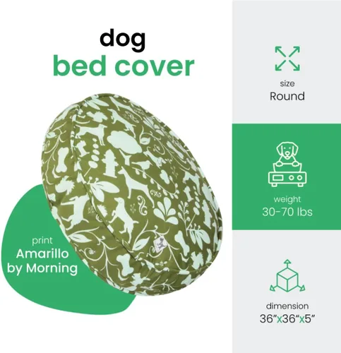 Miniatura 2 de Molly Mutt Amarillo by Morning - Funda de edredón para cama para perro, 100% algodón orgánico con certificación GOTS para cama de perro, cachorro
