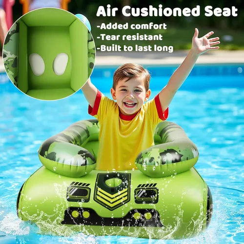 Miniatura 3 de Pool Floats Kids with Water Gun Inflatable Pool Floats for Kids Ages 3-8 Outdoor Games Water Toys Summer Swimming Fun for Boys Girls
