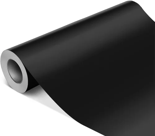 VViViD DECO65 Rollo de vinilo adhesivo permanente de alta calidad para trazadores (negro mate, 24 pulgadas x 150 pies)