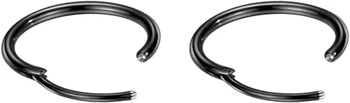 Miniatura 21 de FANSING Aretes de aro para mujer, aretes de aro de cartílago de moda, aretes de acero quirúrgico para hombre