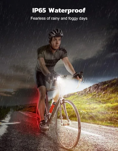 Miniatura 7 de Zewdov Bike Lights for Night Riding, USB Rechargeable Bike Lights Front and Back, Waterproof IP65 Bicycle Light, 4+6 Modes Bike Headlight and Tail