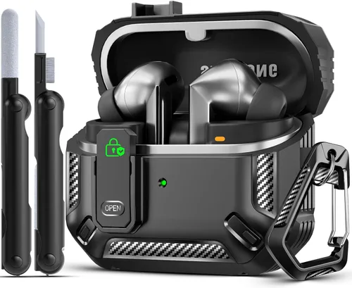 Miniatura 35 de Lock Fit Diseñado para Samsung Galaxy Buds3 FE (2025) / Buds3 Pro (2024) / Funda Buds 3 (2024), con kit de limpieza Cuerpo completo Resistente a