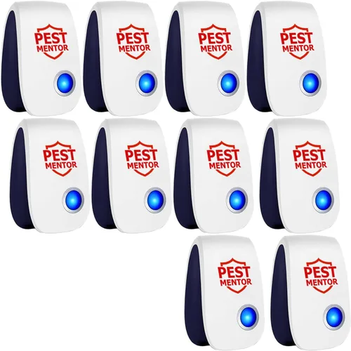 Repelente ultrasónico de plagas, paquete de 10 unidades, repelente electrónico de insectos para insectos, cucarachas, roedores, repelente de ratones