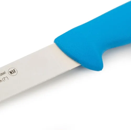 Miniatura 4 de Arcos Cuchillo de filete de acero inoxidable nitrum de 7 pulgadas. Mango ergonómico de polipropileno y hoja de 7.480 in. Cuchillo afilado para Azul