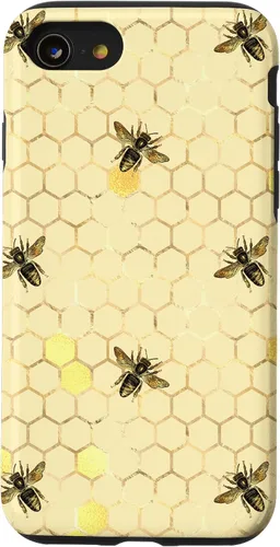 Miniatura 17 de Funda con estampado floral de abeja para iPhone 16 color amarillo miel