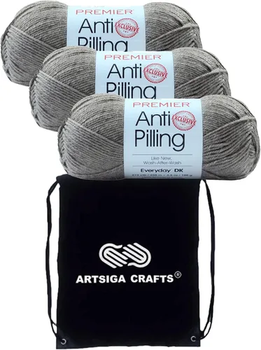 Miniatura 31 de Premier Yarns Anti-Pilling Everyday DK Solids Mist 1107-24 (6 madejas, el mismo lote de tinte) DK Light Worsted #3 Hilo acrílico antibolitas