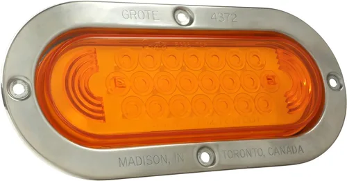 Miniatura 23 de Grote 54672 Luces LED Ovaladas de 6" de Parada/Cola/Giro con Luces de Reversa Integradas - Terminación de Pin Macho Rojo