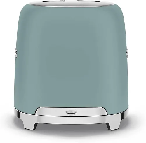 Miniatura 4 de SMEG Tostadora de 2 rebanadas con 6 ajustes preestablecidos y función de descongelación y bandeja de migas extraíble (Jade)