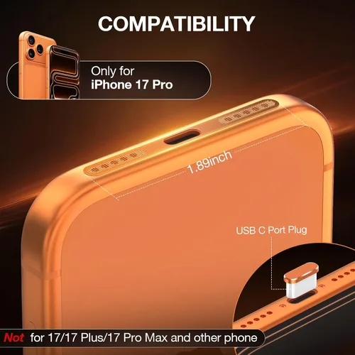 Miniatura 2 de Protector de altavoz compatible con iPhone 17 Pro, enchufe antipolvo USB C con cubierta antipolvo para altavoz, malla metálica, herramientas