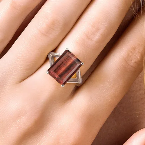 Miniatura 102 de Gem Stone King Anillo de compromiso solitario con piedra preciosa de corte esmeralda de 0.551 x 0.394 in para mujer, plata de ley 925, anillo