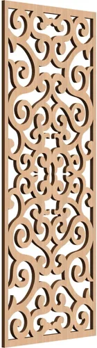 Miniatura 129 de Eveline - Paneles decorativos de pared de madera con calado, 13 3/8 pulgadas de ancho x 34 3/8 pulgadas de alto x 3/8 de alto, roble rojo rojo