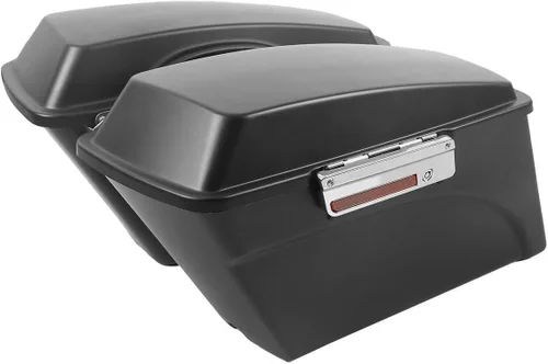 Miniatura 4 de Bolsas de sillín negras mate TCMT con cierre de tapa y forro de inserción de alfombra Compatibles con Harley Touring CVO Road Glide Road King Street
