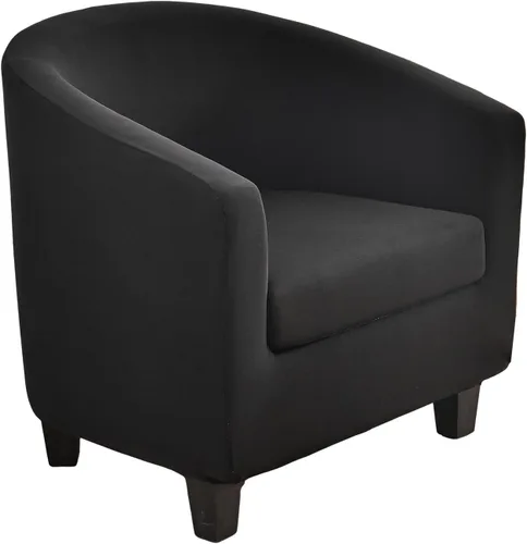 Miniatura 10 de NILUOH - Funda elástica para silla de club de 2 piezas, funda suave y elástica para silla de bañera, fundas para sillas de barril, fundas