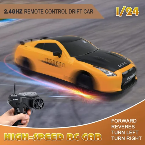 Miniatura 2 de Coche de Control Remoto RC Drift Car 2.4GHz Escala 1:24 4WD de Alta Velocidad Coches RC Vehículo con Luces LED Baterías y Neumáticos de Deriva