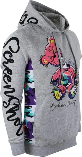 Miniatura 6 de SCREENSHOT Sudadera urbana de forro polar para hombre, diseño de dibujos animados de animación, parche bordado de gel