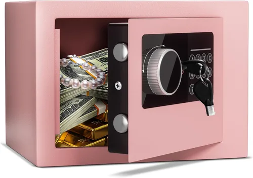 Miniatura 9 de Caja fuerte digital electrónica para dinero, caja de seguridad de acero con teclado, para oficina, hotel, negocios, joyería, pistola, caja fuerte