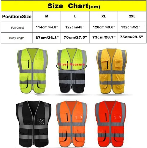 Miniatura 7 de yunzhenbusiness Añade tu nombre y texto en el chaleco de seguridad reflectante de alta visibilidad Clase 2 ANSI, personaliza tu texto, ropa