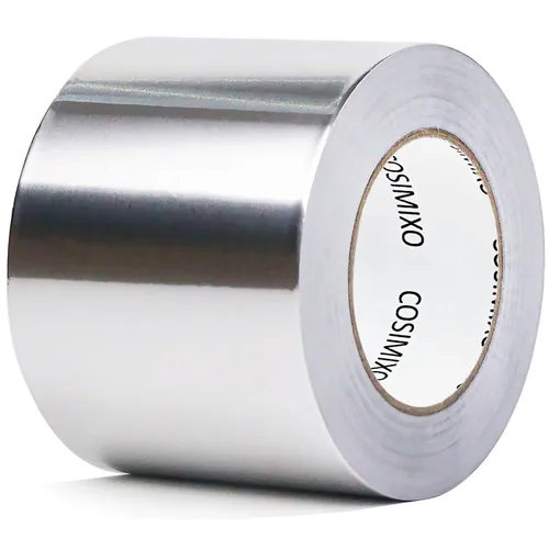 Miniatura 7 de Cinta adhesiva de papel aluminio plateado COSIMIXO 4.0 mil x 2 pulgadas x 20 yardas, resistente, sellado y parcheado de alta temperatura, perfecta