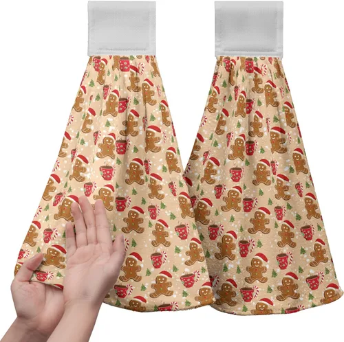 Miniatura 12 de America Stars - Juego de 2 toallas de cocina azules con lazo para colgar, patrióticas para colgar el 4 de julio, juego de 2 toallas de mano