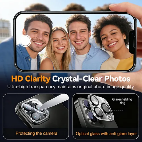 Miniatura 6 de Wiaocit 3 Pack Tempered Glass Screen Protector for iPhone 13 Pro with 3 Pack Camera Lens Protector, 9H Hardness, Bubble Free, Case Friendly