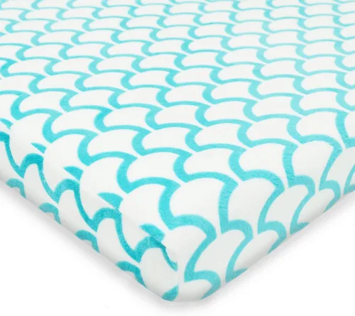 Miniatura 25 de TL Care Heavenly Soft - Sábana bajera ajustable de felpilla para cuna de 24 x 38 pulgadas, cálida y acogedora, color azul, para niños y niñas, se