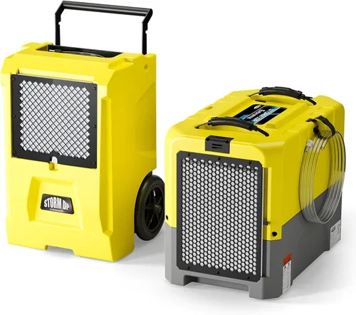ALORAIR LGR - Paquete de deshumidificadores comerciales con bomba y manguera de drenaje para garaje, sótanos, reparación de daños por agua, color