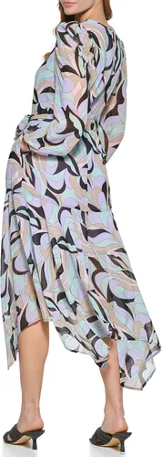 Miniatura 3 de Calvin Klein Vestido cruzado de imitación para mujer