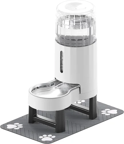 Miniatura 20 de CZPET Dispensador automático de agua de 7L para perros y gatos con cuenco de acero inoxidable, dispensador de agua por gravedad, 100% libre de BPA