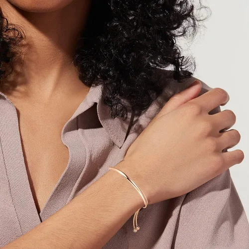 Miniatura 2 de WOWORAMA Pulseras deslizantes ajustables para mujer, pulsera de amistad para mujer, pulsera bolo de oro, oro blanco, oro rosa