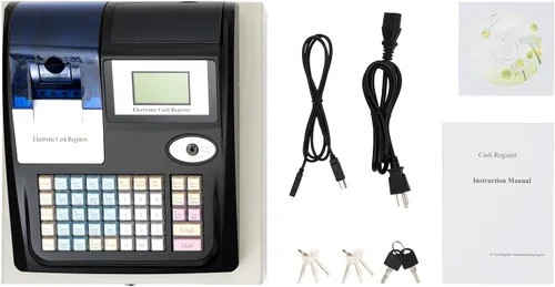Miniatura 9 de Caja registradora electrónica para pequeñas empresas con cajón de efectivo, pantalla LED digital orientada al cliente, impresión térmica de recibos