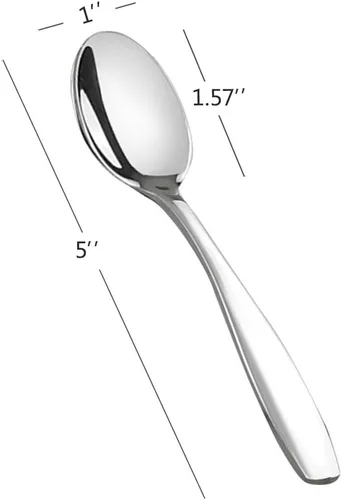 Miniatura 2 de Ggbin 12 cucharas de café expreso Demitasse, cucharas pequeñas de acero inoxidable, 5 pulgadas