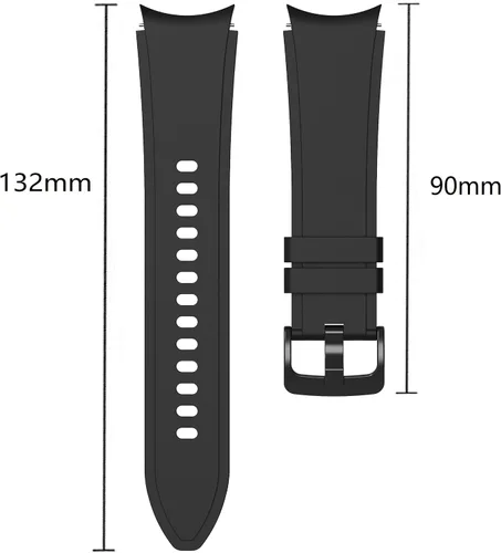 Miniatura 4 de Correas para Galaxy Watch 6 Classic de 1.850 in 1.693 in/Galaxy Watch 6 1.732 in 1.575 in, bandas de silicona de 0.787 pulgadas para Galaxy Watch 5