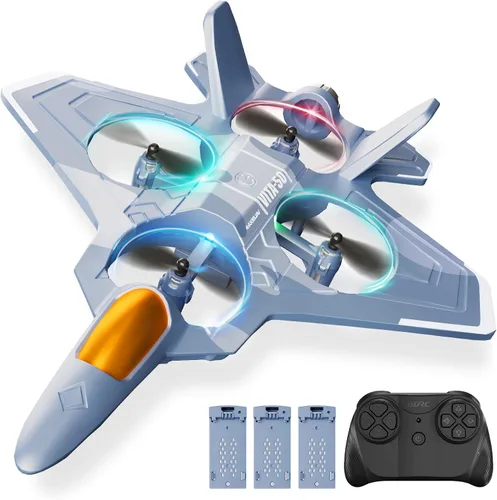 Miniatura 13 de Aviones RC con 3 baterías para niños y adultos, control remoto de espuma, aviones, helicópteros, drones, juguetes para niños y adultos de 8 a 12