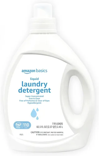 Miniatura 9 de Amazon Basics Detergente líquido concentrado para la ropa, lino limpio, 110 cargas, 82.5 onzas líquidas (anteriormente Solimo)