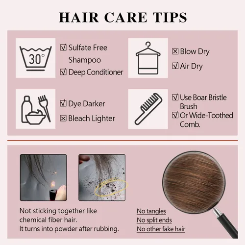 Miniatura 5 de Sunya Extensiones de cabello humano con cinta adhesiva, color marrón chocolate, 12 pulgadas, extensiones de cabello lacio, sin costuras, trama