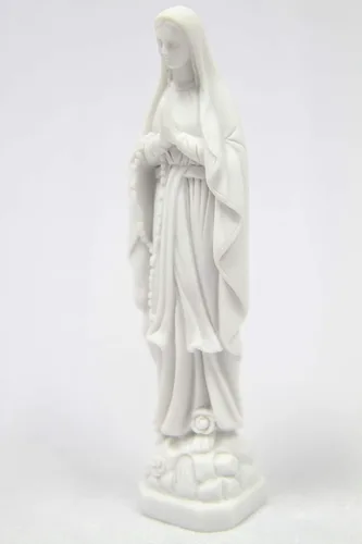 Miniatura 3 de Vittoria Collection Escultura italiana de estatua de Nuestra Señora de Lourdes Virgen María Bendita Madre de Lourdes hecha en Italia