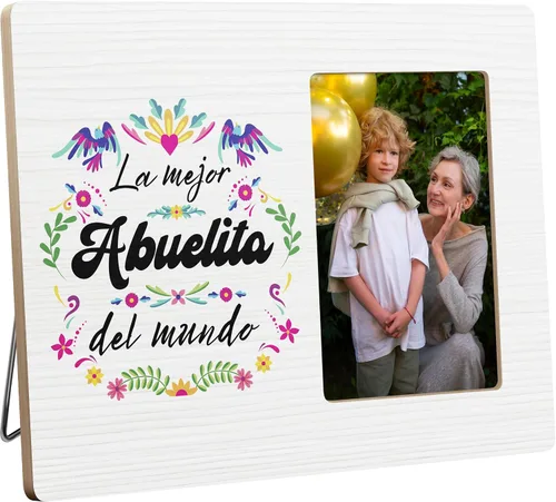 Abuelita - Marco de fotos de regalos para abuela de nietos, La Mejor Abuelita Del Mundo, 4 x 6 pulgadas