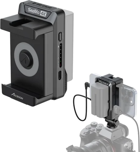 Miniatura 10 de Accsoon SeeMo - Transmisión de video HDMI 4K para iPhone 17/16/15/14/13 iPad, monitor transmisor de cámara de video 4K30/1080p60, transmisión
