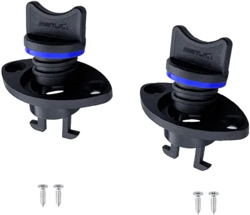 Tapón de drenaje de barco Tapón de drenaje de popa Tapones para kayak Tapones de rosca para kayak, canoa y barco, juego de 2 unidades, color azul