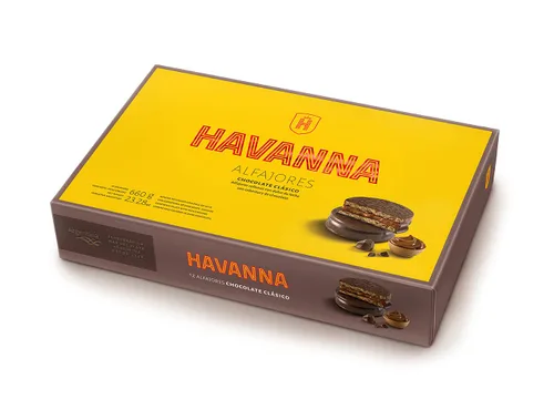 Havanna Alfajores Argentinos - Alfajores argentinos tradicionales con dulce de leche (caramelo de leche), cubiertos de chocolate semi-dulce Havanna