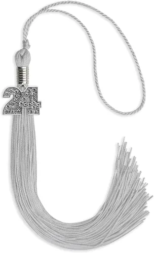 Miniatura 94 de Endea Graduation Borla de un solo color con dije de plata brillante (oro antiguo, 2022)