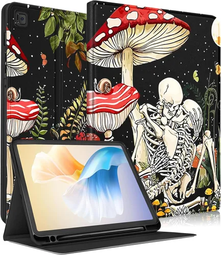 Miniatura 13 de Uppuppy Funda para Samsung Galaxy Tab S6 Lite de 10.4 pulgadas para niños y niñas, folio kawaii femenino, diseño de fresa, funda única para tableta