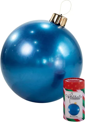 Miniatura 32 de Ornamento Navideño Inflable Holiball – Decoración Definitiva para Interior/Exterior – Reutilizable y Fácil de Almacenar – para Bodas, Fiestas, Plata
