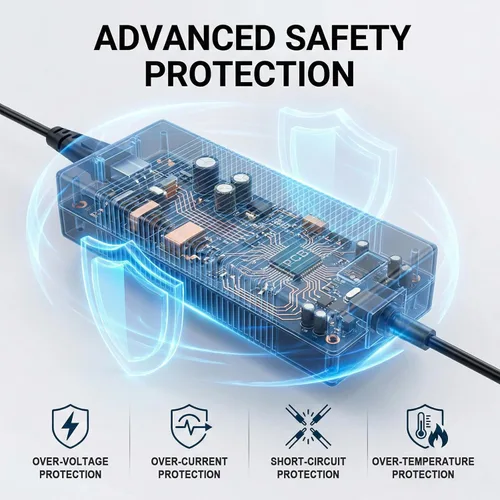 Miniatura 5 de QKIIP Cargador de batería de litio de 24 V, 29.4 V 2 A cargador rápido de repuesto para GoTrax, Razor, Ninebot Electric Scooter/Skateboard Smart LED